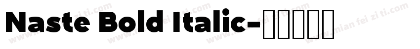 Naste Bold Italic字体转换